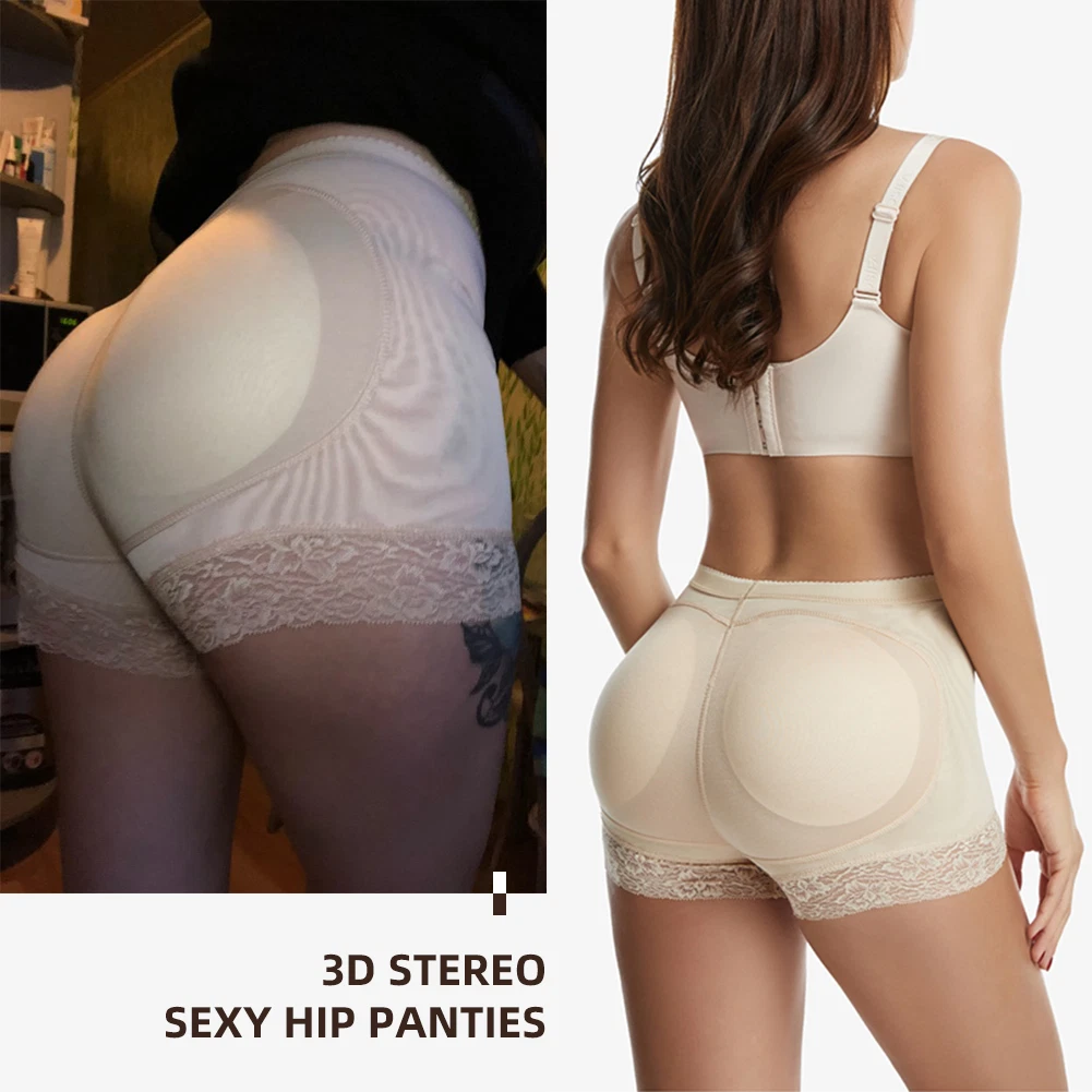 Women Fake Butt Lifter Pads Bum Panties Lace Shapewear Hip Enhancer Body  Shaper