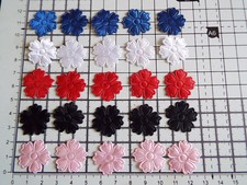 12pcs. IRON ON Satin Flower