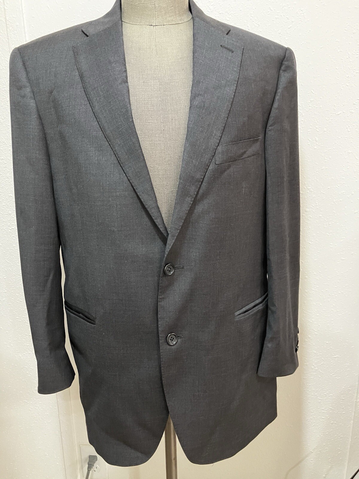 Peter Millar Jacket Gray Wool Canada Trim 42R - image 1