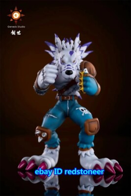 Genesis Studio《Digimon》Were Garurumon H10cm Statue Figure Resin