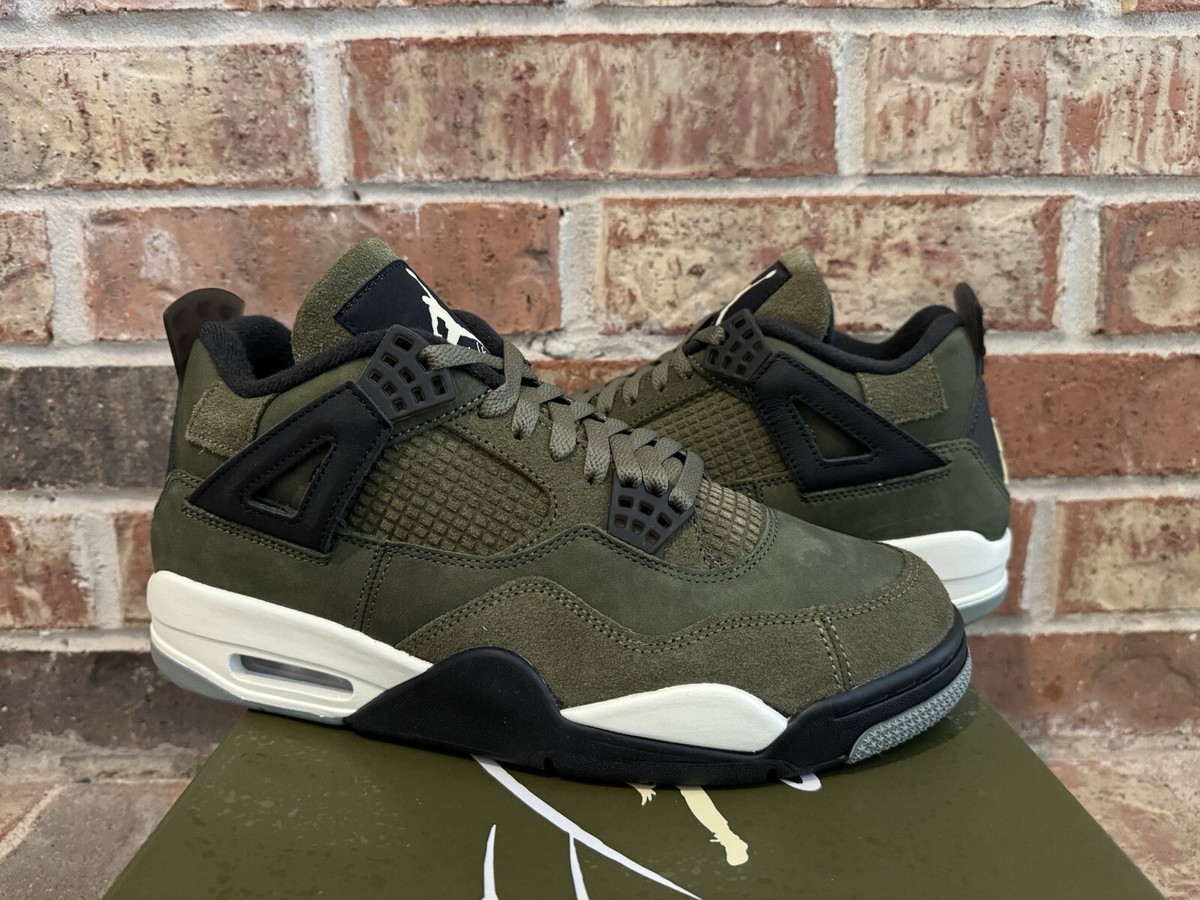 New 10 Nike Air Jordan 4 IV Retro SE Craft Medium Olive Green