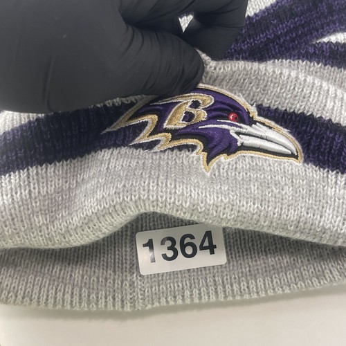 Cappello invernale Baltimore Ravens viola grigio maglia berretto adulto taglia unica NFL pom - Foto 8 di 8