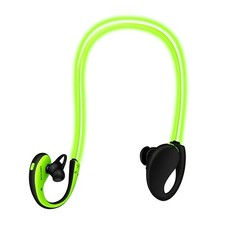 New Wireless Sport Neckband Earbuds with LED Light, Sweatproof, Green