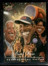 Barack Obama 2009 Upper Deck Presidential Victor Promo Card  #PV1 W/ Michelle
