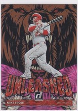 MIKE TROUT Donruss UNLEASHED RARE PINK VERSION Baseball Card LOS ANGELES ANGELS!