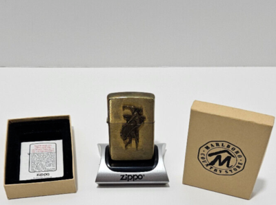 Vintage Rare Marlboro Zippo with Free Zippo Magnetic Display Stand 