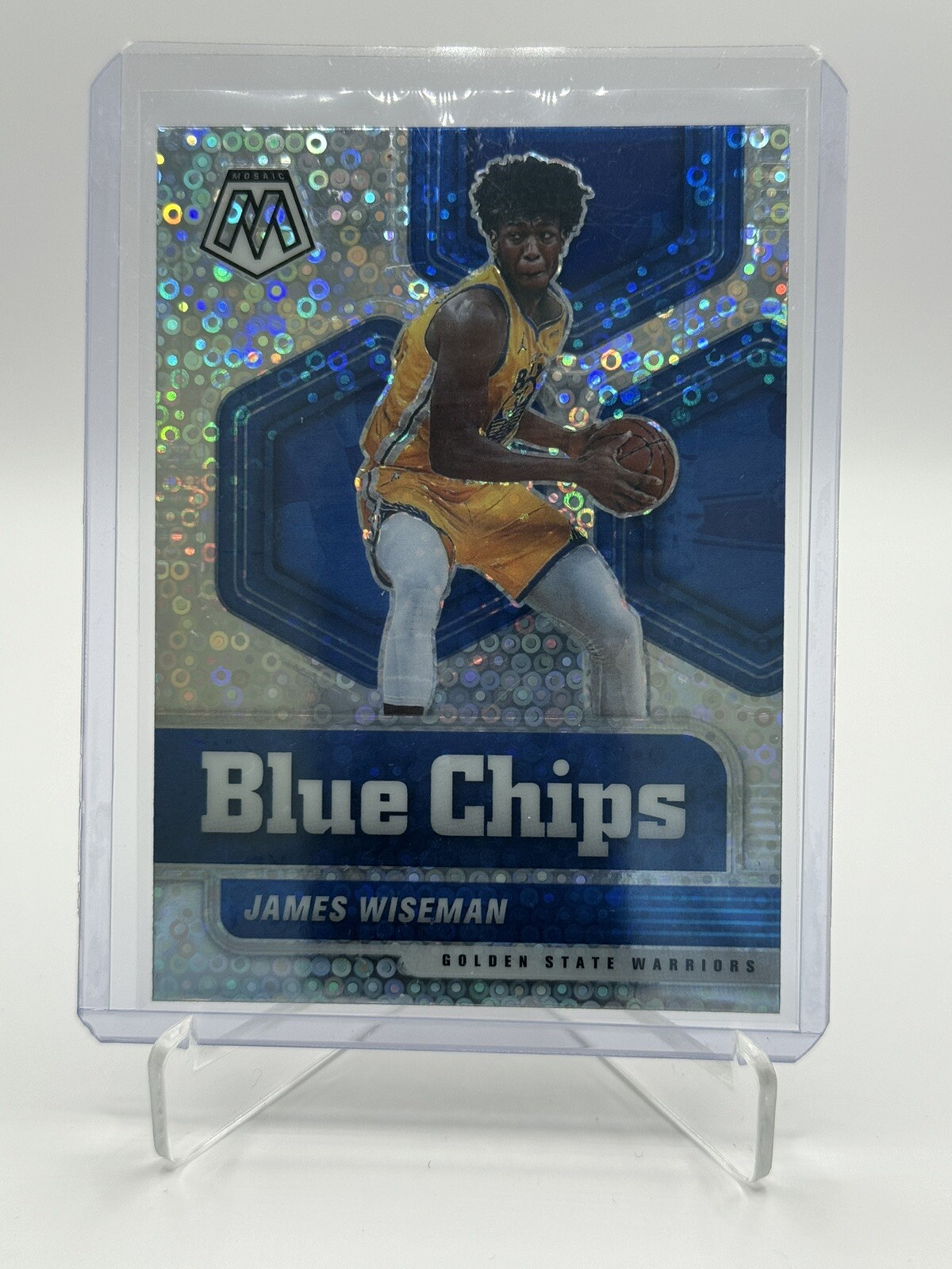 2020-21 Mosaic James Wiseman Fast Break Disco Blue Chips Rookie Insert Warriors