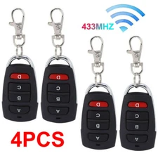 4PC Universal 433mhz Electric Garage Door Cloning Remote Control Key Fob Opener-