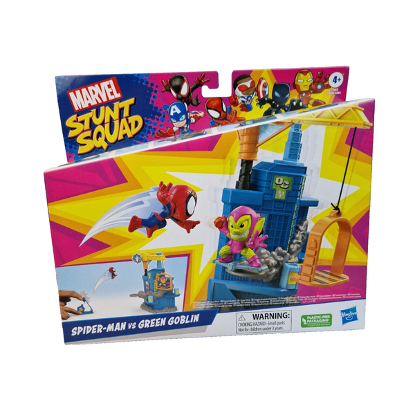 Marvel Stunt Squad Crane Smash Playset Spider-Man Vs. Green Goblin (Us Import)-image