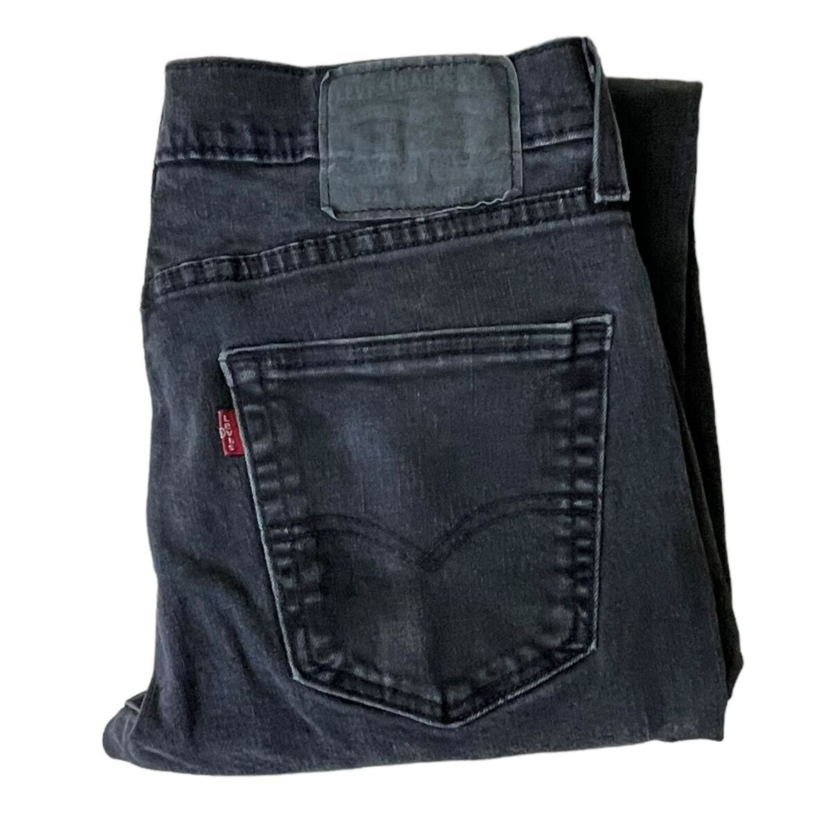 Levi's 514 Black Straight Fit Jeans Stretch Men's Size 30 X Levi's 514 Black Straight Fit Jeans Stretch Men's Size 30 X