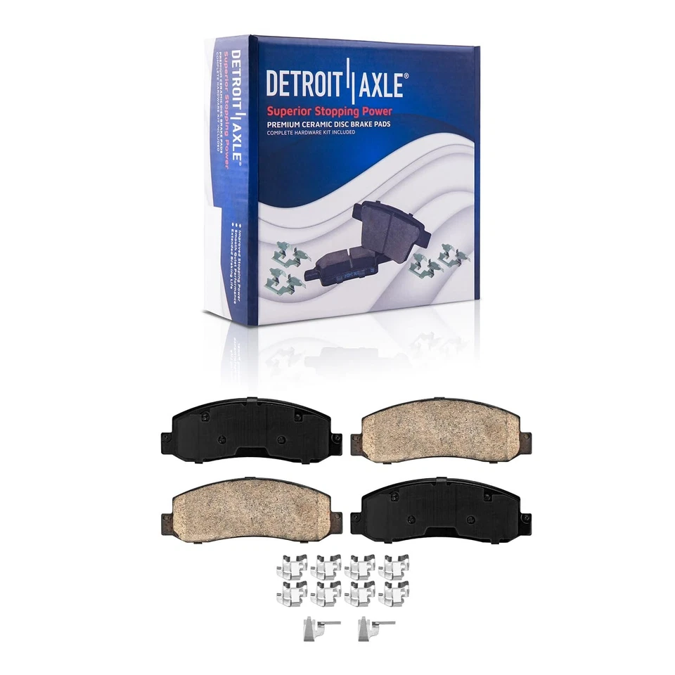 Front & Rear Brake Ceramic Pads for 2009 2010 - 2012 Ford F-250 F-350 Super Duty - Image 4 of 4