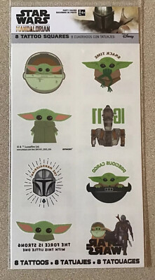 STAR WARS MANDALORIAN THE CHILD BABY YODA TATTOOS 8 CT 2'' EACH