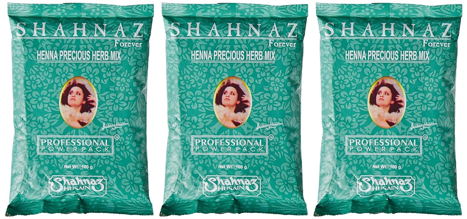 Shahnaz Husain Henna Precious Herb Mix Green For Hair 100g Each Pack Of 3