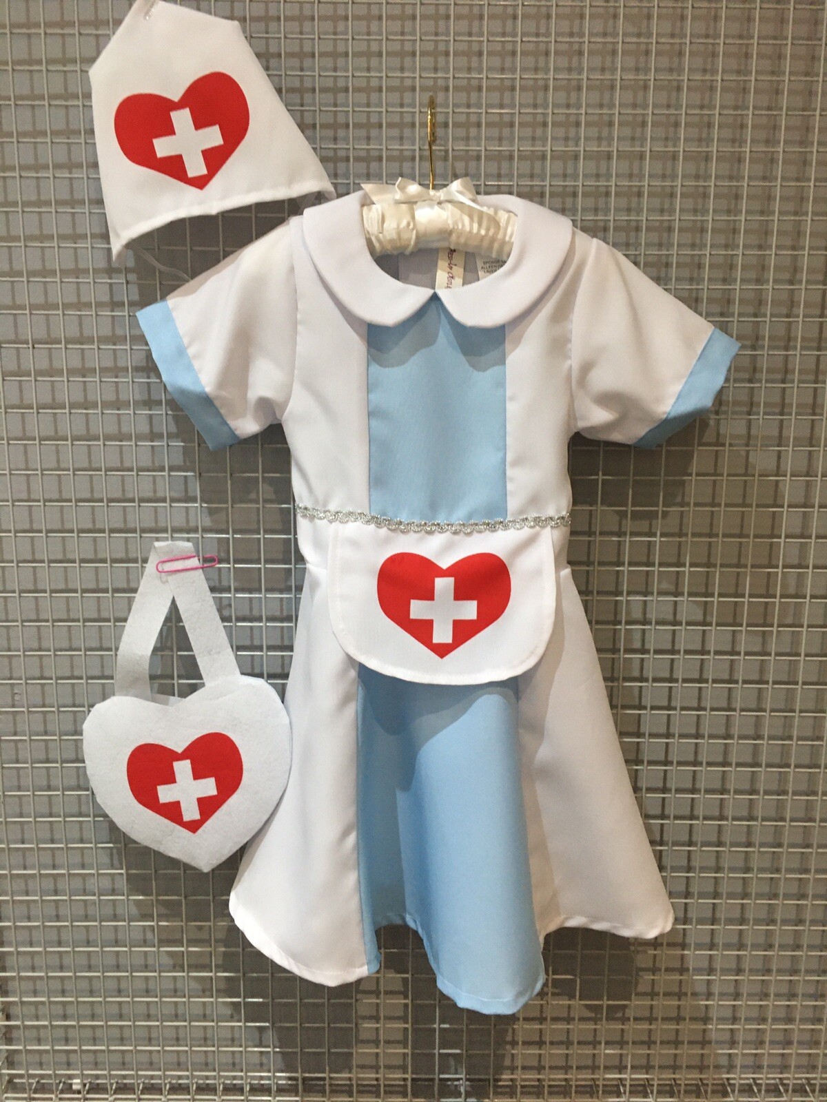 Childs Nurse Costume 3pc Set Book Day Fancy Dress up Outfit Role play