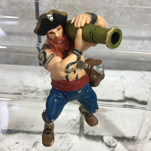 Papo Pirate Figure With Canon Retired #39439 Swashbuckler Vinyl PVC 2005  - Picture 1 of 5