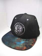Brooklyn Nets New York Cap / Hat Nebula Space Design Bill NBA Mitchell & Ness