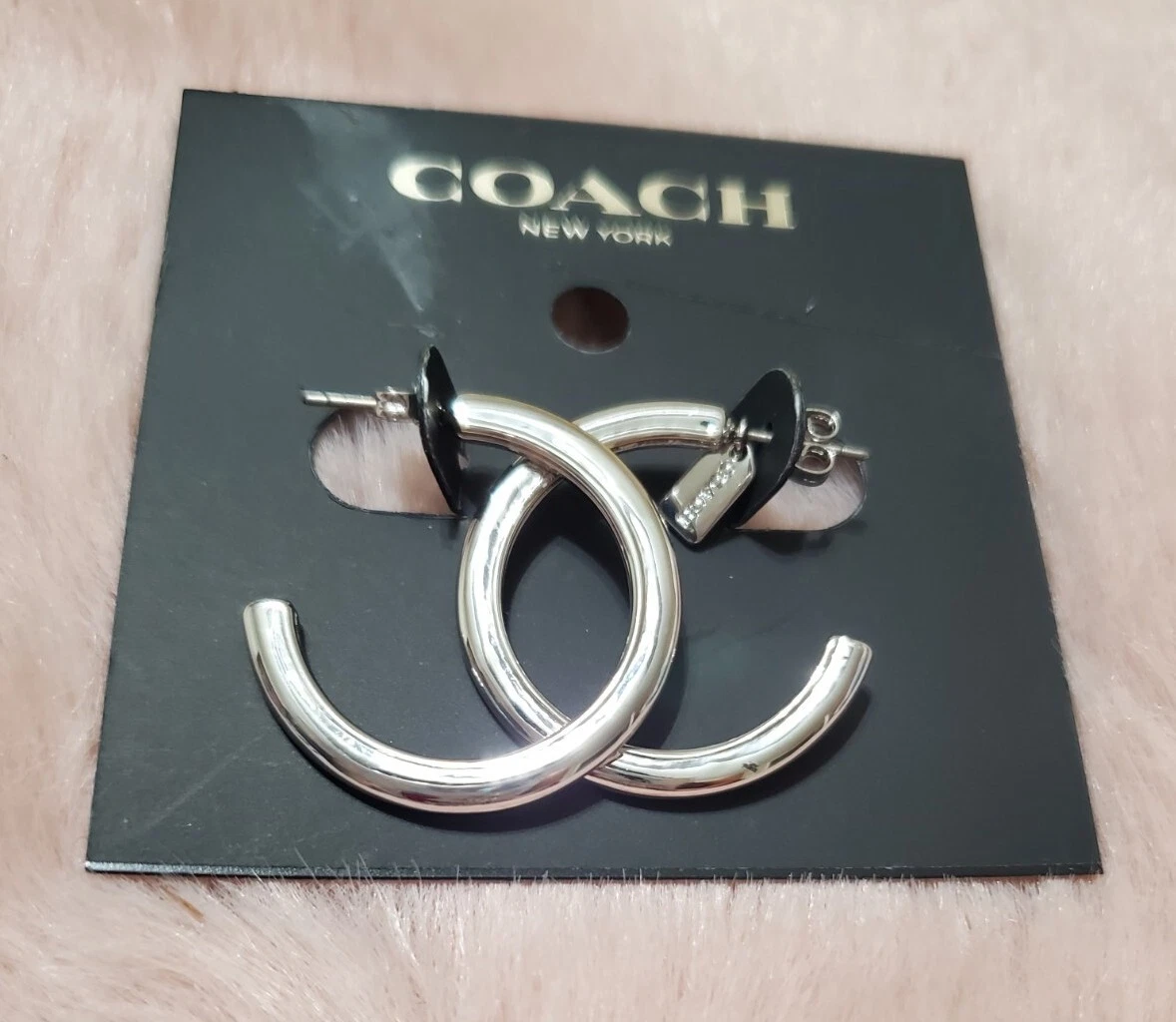 COACH Silver Hoop Earrings