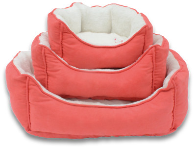 ThermoSwitch Hundebett Andros wendbar waschbar warm kalt koralle/creme Gr. S - L