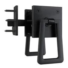 Double Side Gate Latch Heavy Duty Gate LatchesBlack Gate Latch for Outdoor Fe...