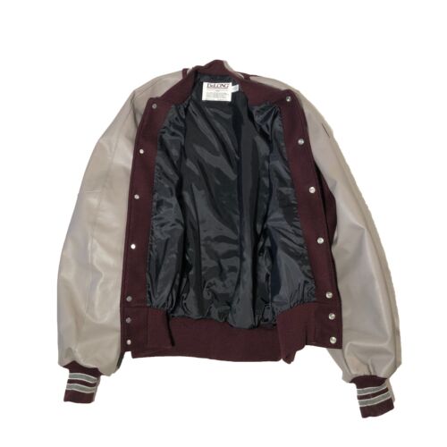 Chaqueta De Colección Delong Para Hombre Talla XL Universitaria Granate Beige Hecha en EE. UU. - Imagen 4 de 11