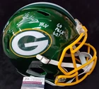 GREEN BAY PACKERS ERIC STOKES SIGNED 2x INSC FULL SIZE FLASH REPLICA HELMET JSA