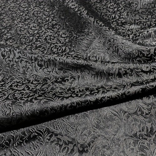 5YDs Black Brocade Upholstery Fabric - 29" Wide for Sewing & Home Decor - Picture 4 of 5
