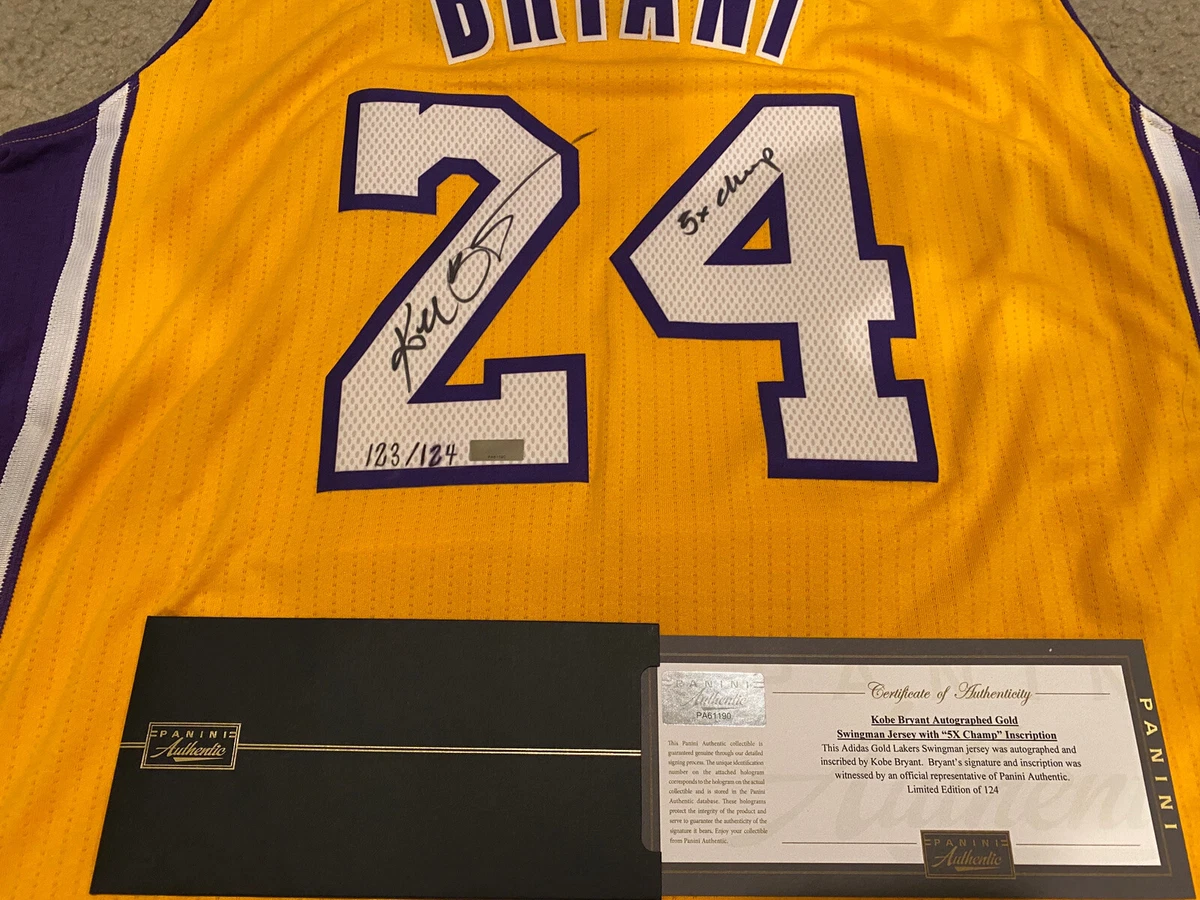 Kobe Bryant Autographed Los Angeles Lakers Purple Jersey Inscribed