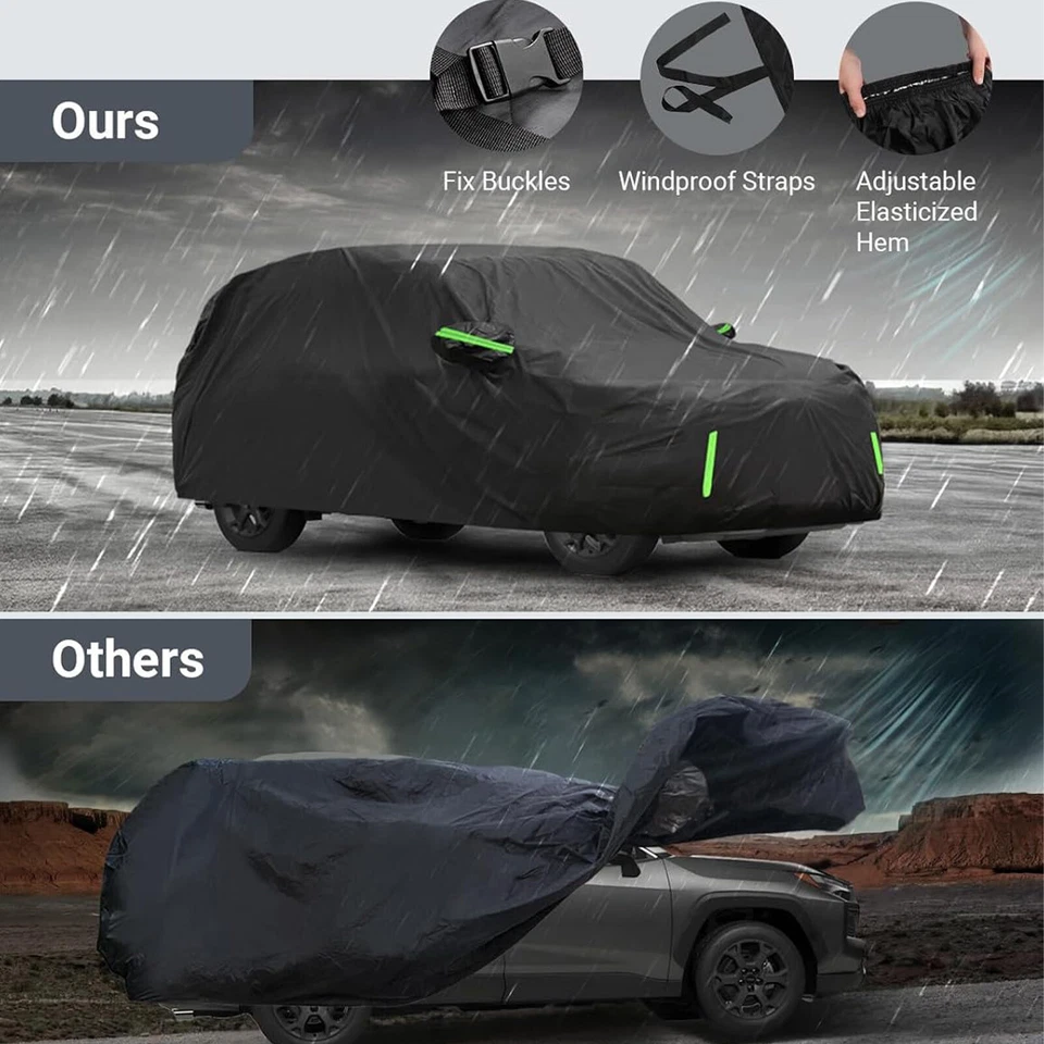 For Chevrolet Avalanche 1500 2500 Waterproof Car Cover Outdoor Sun UV Protection - Image 2 of 4