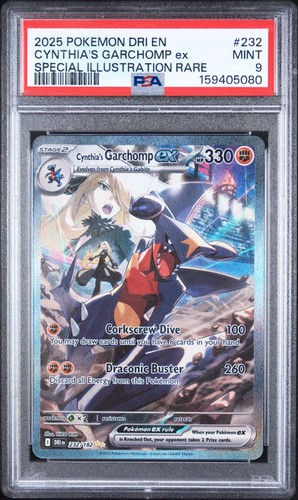2025 Destined Rivals Cynthia's Garchomp EX Special Illustration Rare PSA 9 #232