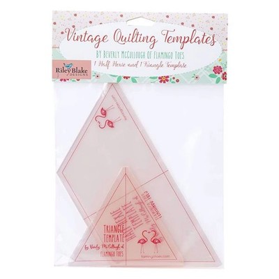 Beverly McCullough Flamingo Toes Triangle & Half Hexie Template Set Riley Blake