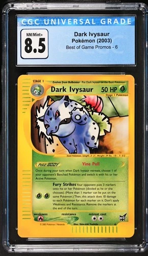 Dark Ivysaur 6 Best Of Game Promos Pokemon CGC 8.5 Nm/mint+