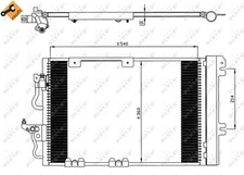NRF 35554 condenser, air conditioning for Opel, Vauxhall