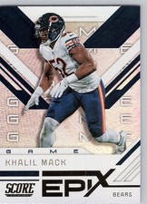 2019 Score #EG-2 Khalil Mack Epix Game Chicago Bears Football Card