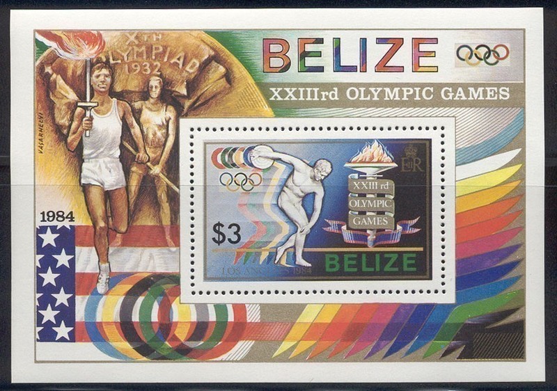Belize - 1984 MNH Olympics Souvenir sheet 721 cv 4.25