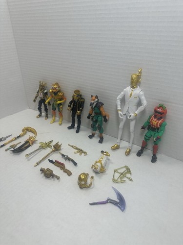 Fortnite 6 Figure Lot And Weapon, Axes, And Accessories Fish sticks, Tomato Head - Picture 9 of 10