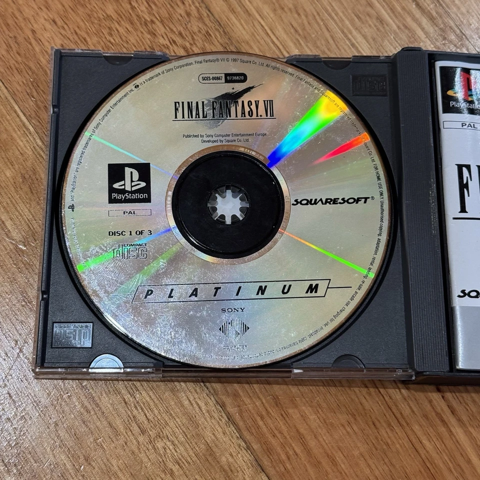 Final Fantasy VII 7 Sony PS1 PlayStation Game Manual & FFVIII Demo Included - Image 3 of 4