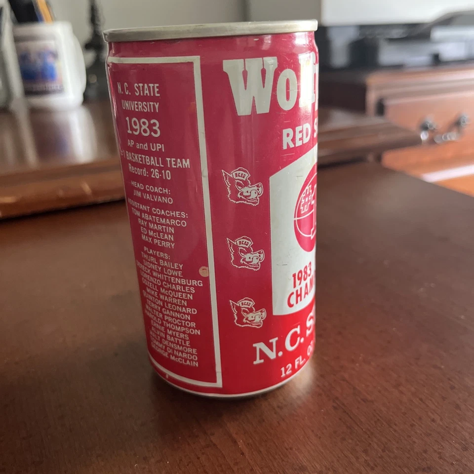 1983 NC State Wolfpack National Champions Red Soda Can Jim Valvano Cardiac Pack - Image 4 of 4