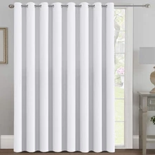 Cortinas blancas para patio de 100 x 84 pulgadas para puerta corrediza extra
