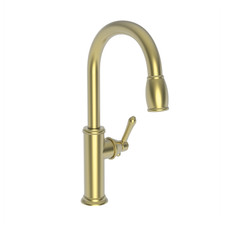 Newport Brass 1030-5103/04 Chesterfield Pull-down Kitchen Faucet Satin Brass PVD