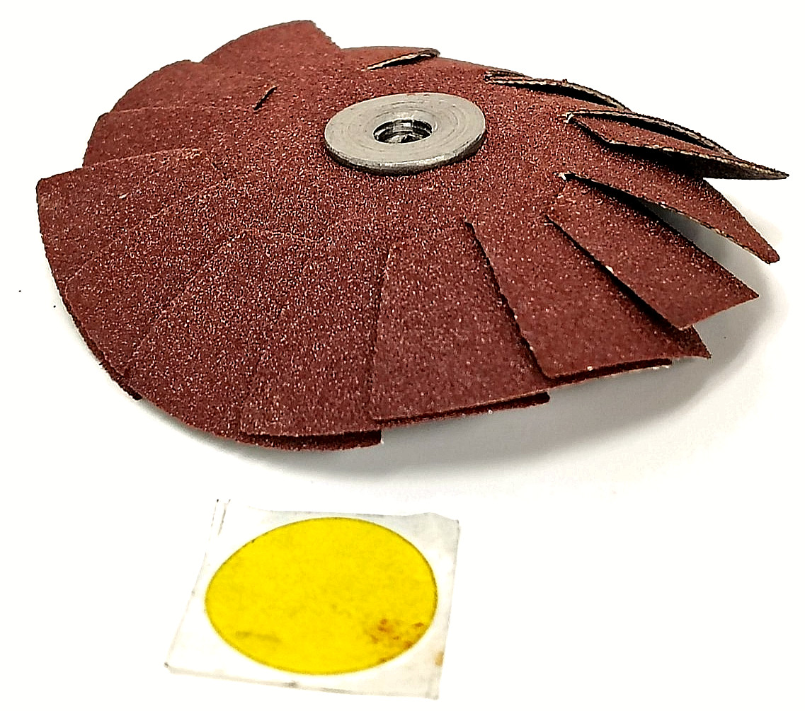 NORTON 3" 120 GRIT MERIT ALUMINUM OXIDE OVERLAPPED SLOTTED DISCS LOT OF 21