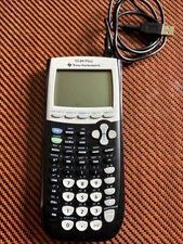 Texas Instruments TI-84 Plus Graphing Calculator Black with Cable Tested