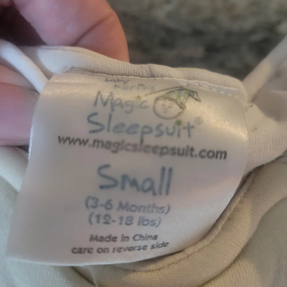 Pijama Baby Merlin's Magic Color Crema Pequeño 3-6 MESES 100% Algodón Foto 3 de 3