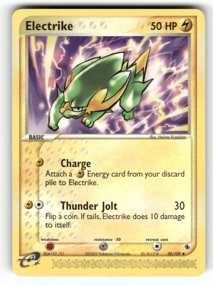 Electrike 30/109 - UC Ruby & Sapphire Pokemon NM