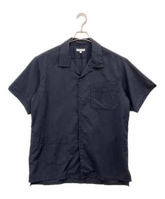 Engineered Garments Tropical Wool Camp Shirt L Navy Casual Men's Top