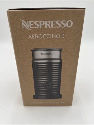 Nespresso Aeroccino 3 Electric Milk Frother Black (3594-US-BK)