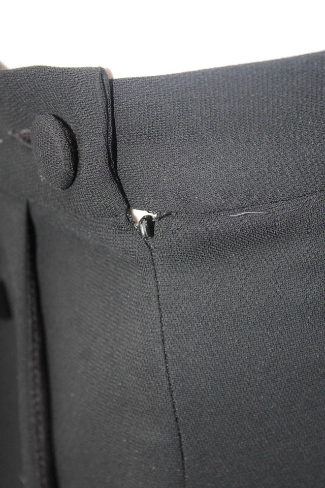 Pantalones de vestir Rachel Comey para mujer con cremallera frontal plisados pierna recta negros talla S Foto 4 de 4