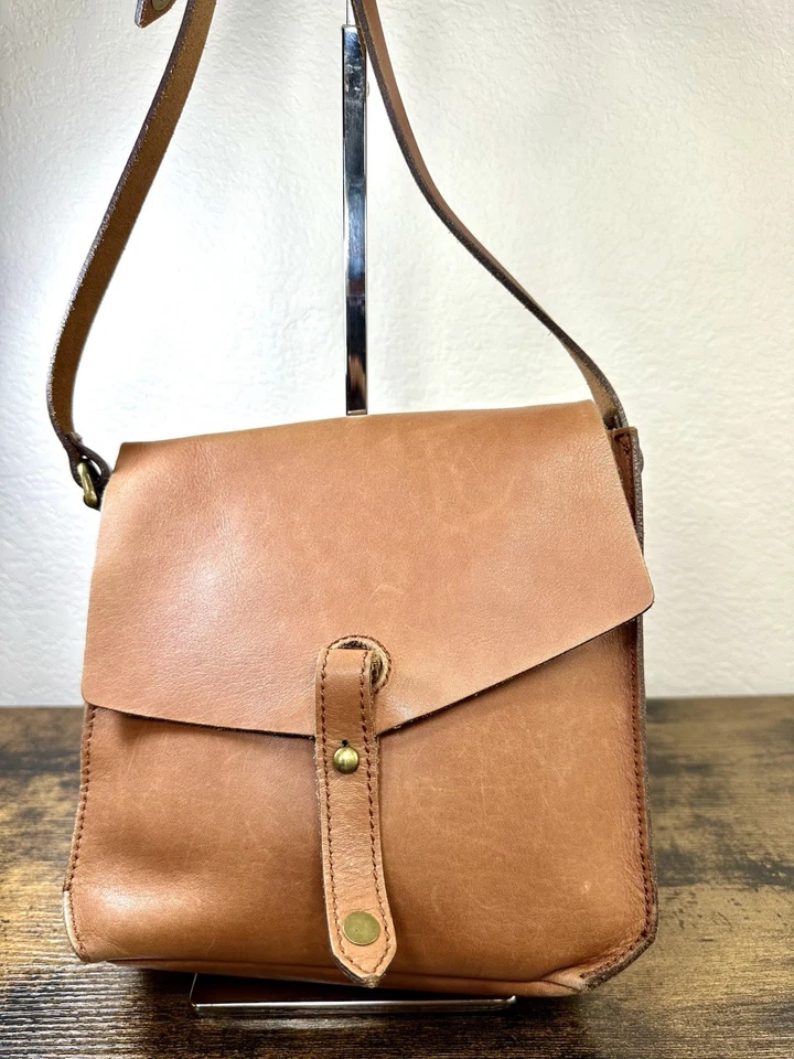 Madewell Crossbody Bag Womens One Light Brown Leather Purse Shoulder Bag - Image 3 of 4