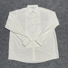 Eton Shirt Mens Size 19 48 White Pleated Bib Tuxedo Classic Fit French Cuff