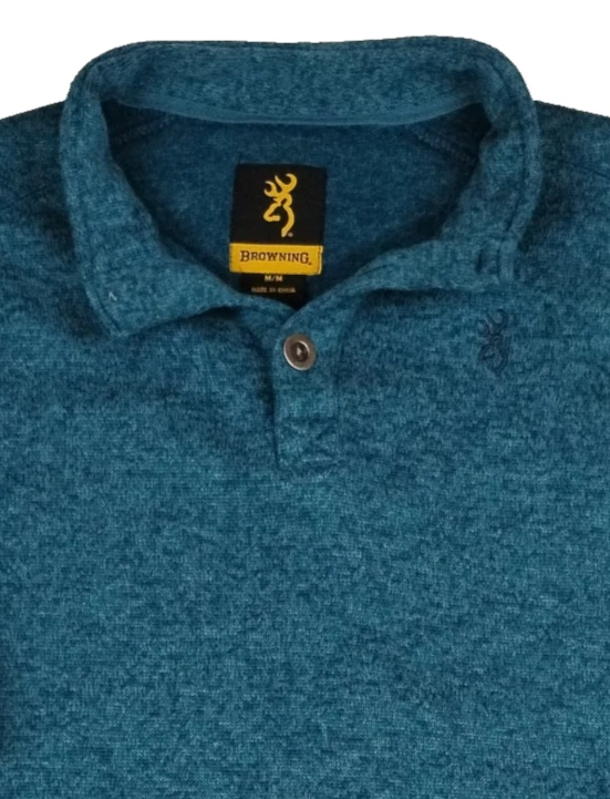 Suéter Pullover Bolsillos Browning Buckmark Logo Polar Para Hombres Talla M Azul Teal Usado en Excelente Condición Foto 2 de 4