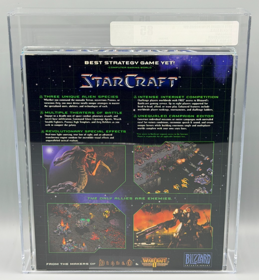 StarCraft Big Box PC CD ROM Protoss Cover Sealed New VGA 85